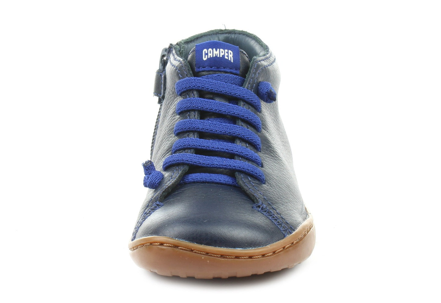 Ghete de piele Camper Dark Blue/ blue laces