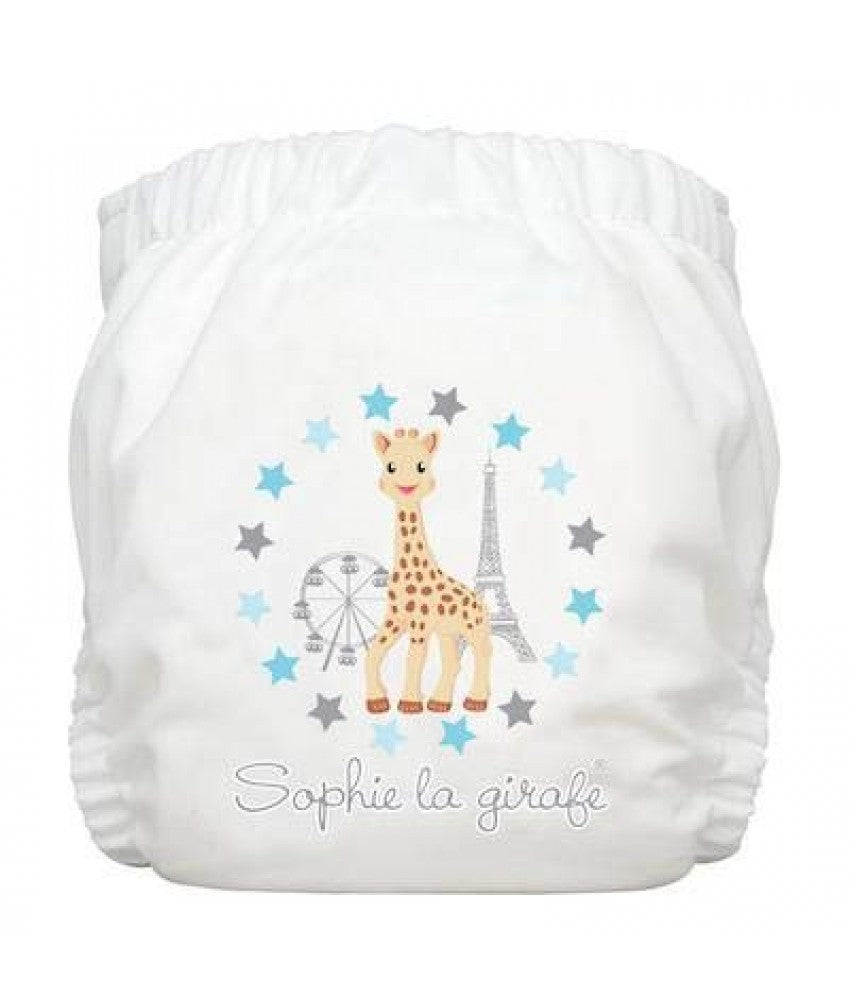 Set 3 Scutece Textile Charlie Banana Classic Sophie La Girafe Cu Inserturi Noi Cu Fleece (Scutece Hibrid, Cu Buzunar Sau AI2)