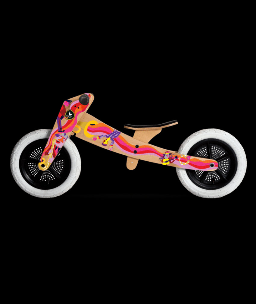 Bicicletă De Echilibru Wishbone Design 3-În-1 Editie Limitata MUSIC (Bicicletă Din Lemn Fără Pedale)