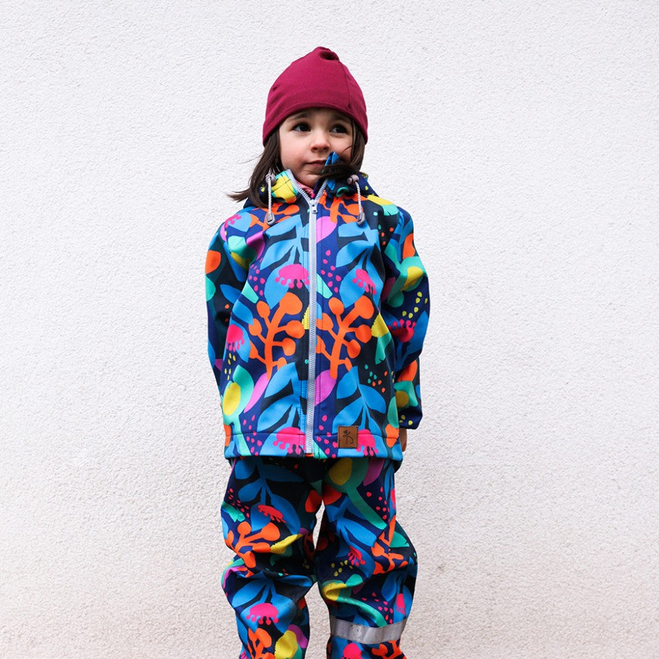 Delikates Accessories - Pantaloni de ploaie flori cu pete aprinse