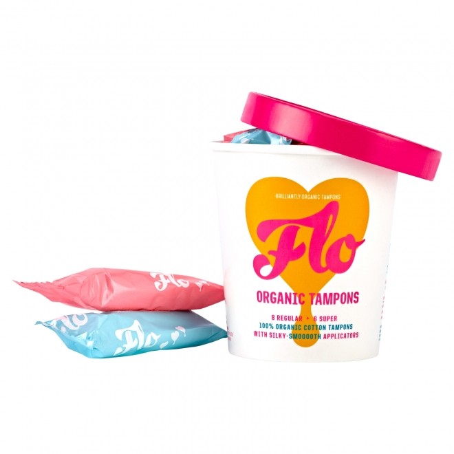 Pachet Super Combo cu 14 tampoane interne cu aplicator: Tampoane normale (8 buc) și super (6 buc), Flo