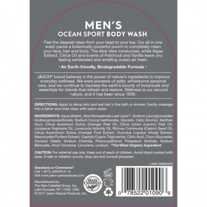 Gel de curatare All-in-One, pentru barbati, Jason, 887 ml