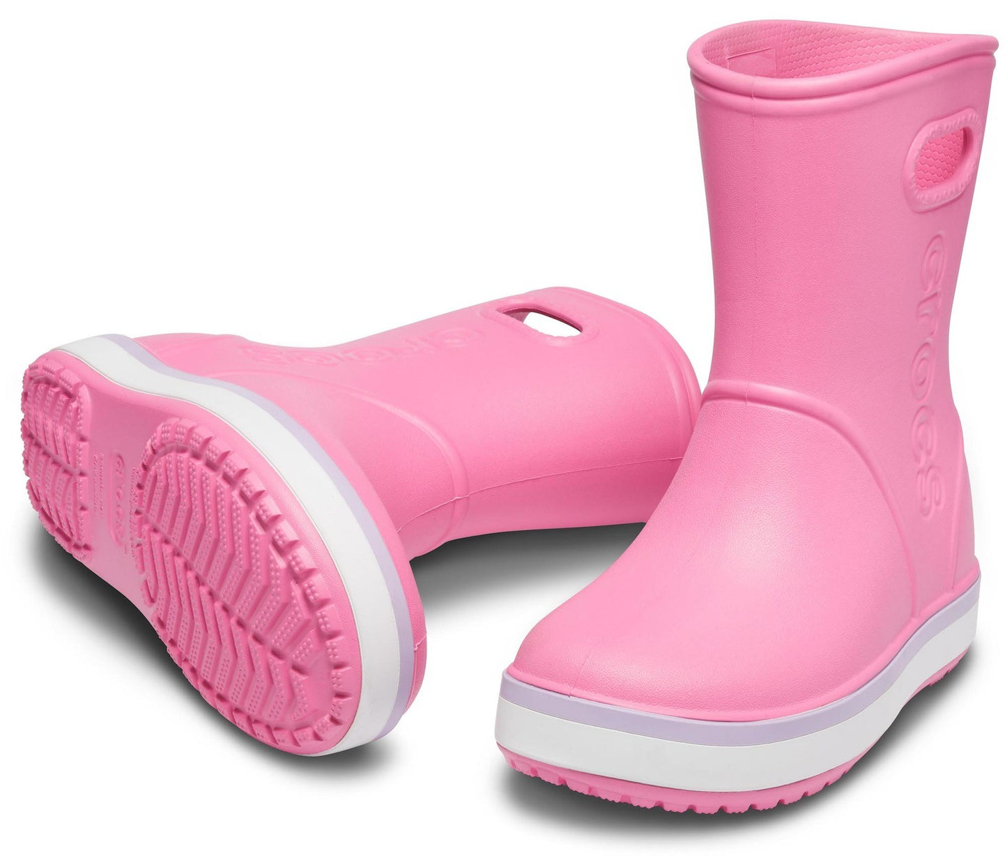 Cizme Crocs - Crocs Crocband Rain Boot Pink Lemonade - Lavender