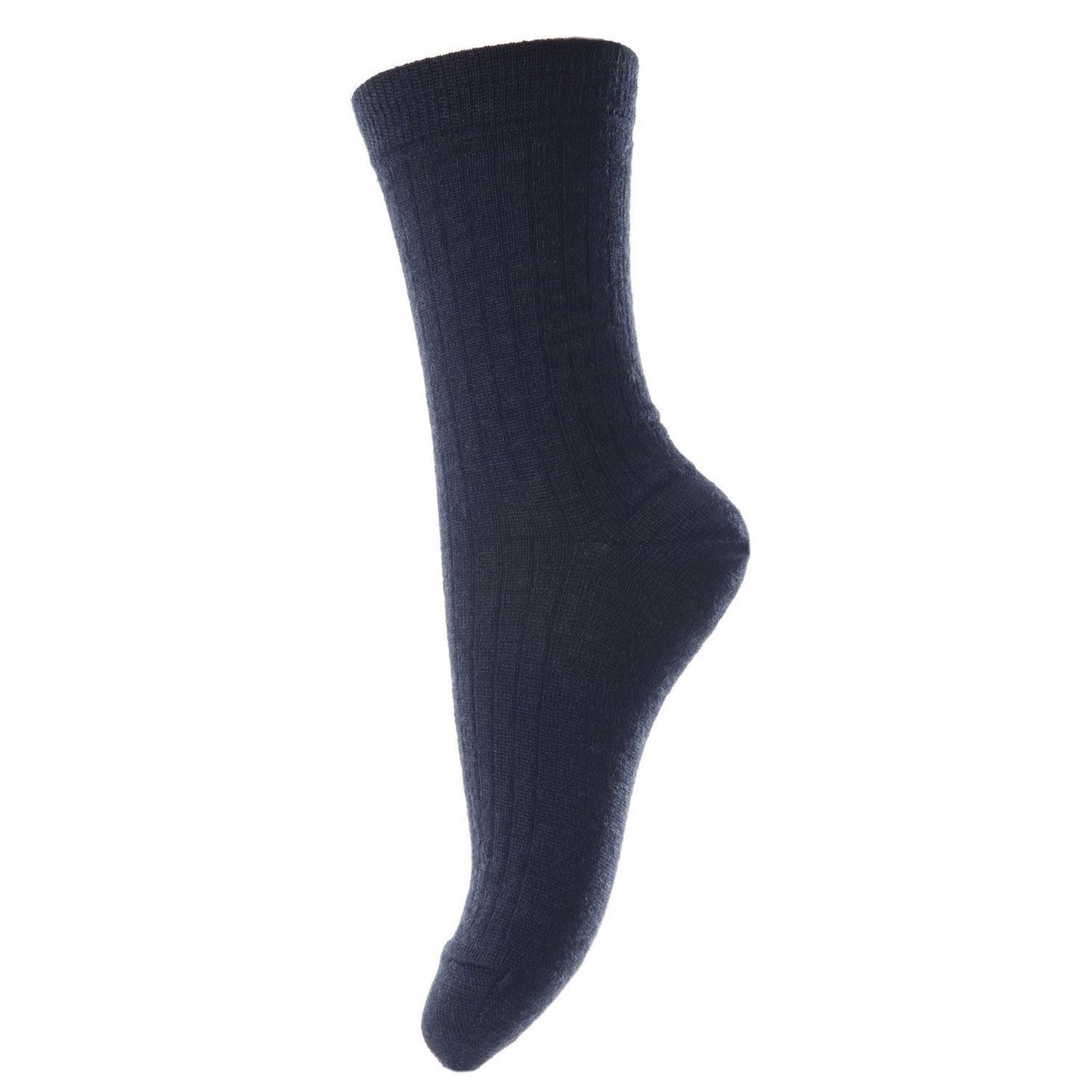 Sosete subtiri mp Denmark din lână Wool Rib - Ankle noos Navy