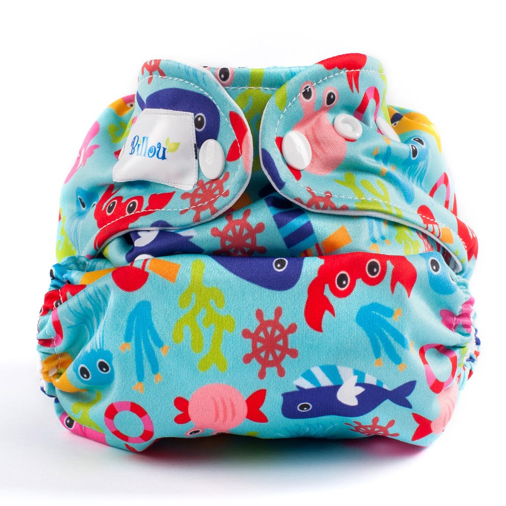 Scutec textil Bamboo Lagoon cu doua inserturi S si M - Billou
