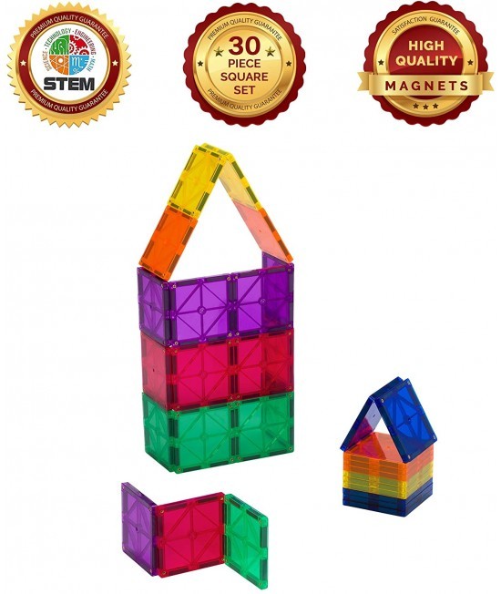 Set Playmags Starter Kit - 30 De Pătrate Magnetice