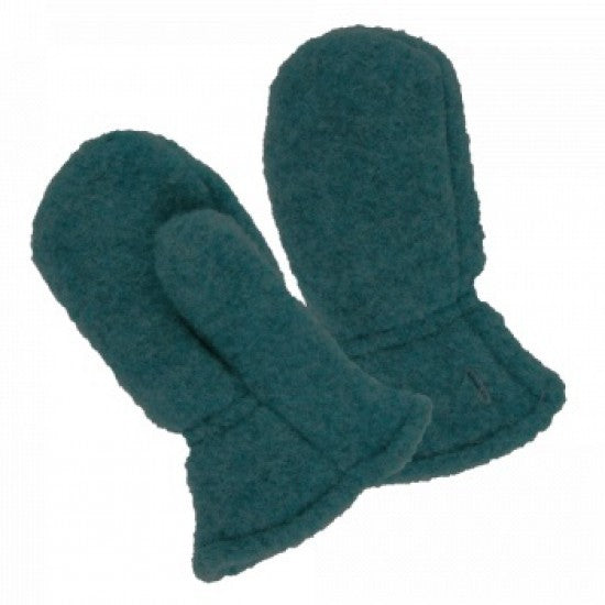 Mănuși groase din lână merinos organică fleece - Iobio - Emerald