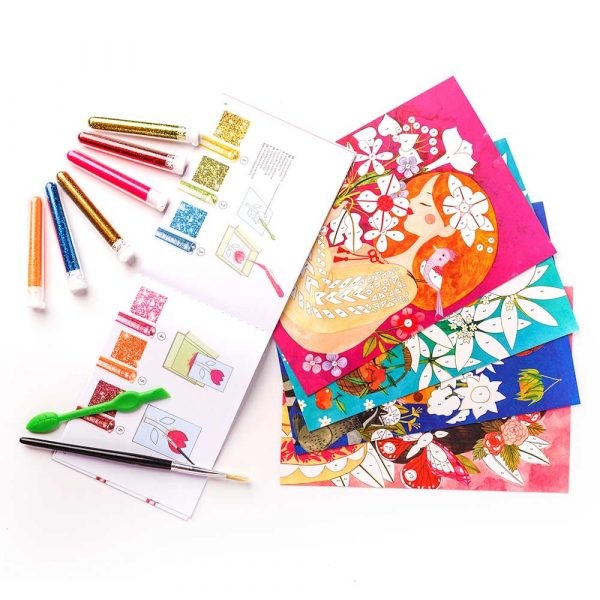 Atelier creativ cu sclipici, Parfumul florilor - Djeco