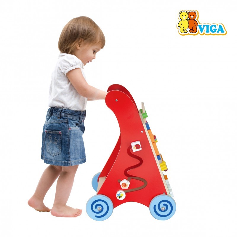Antemergător roșu cu activități tip Montessori - Viga