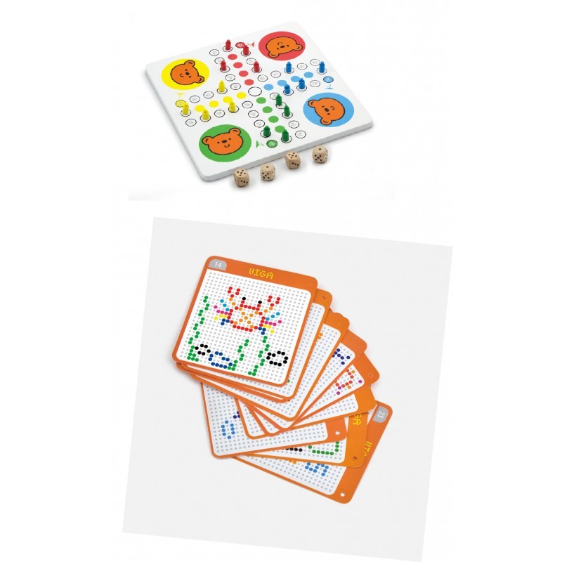 Joc Ludo și set de creație cu mărgele - Viga