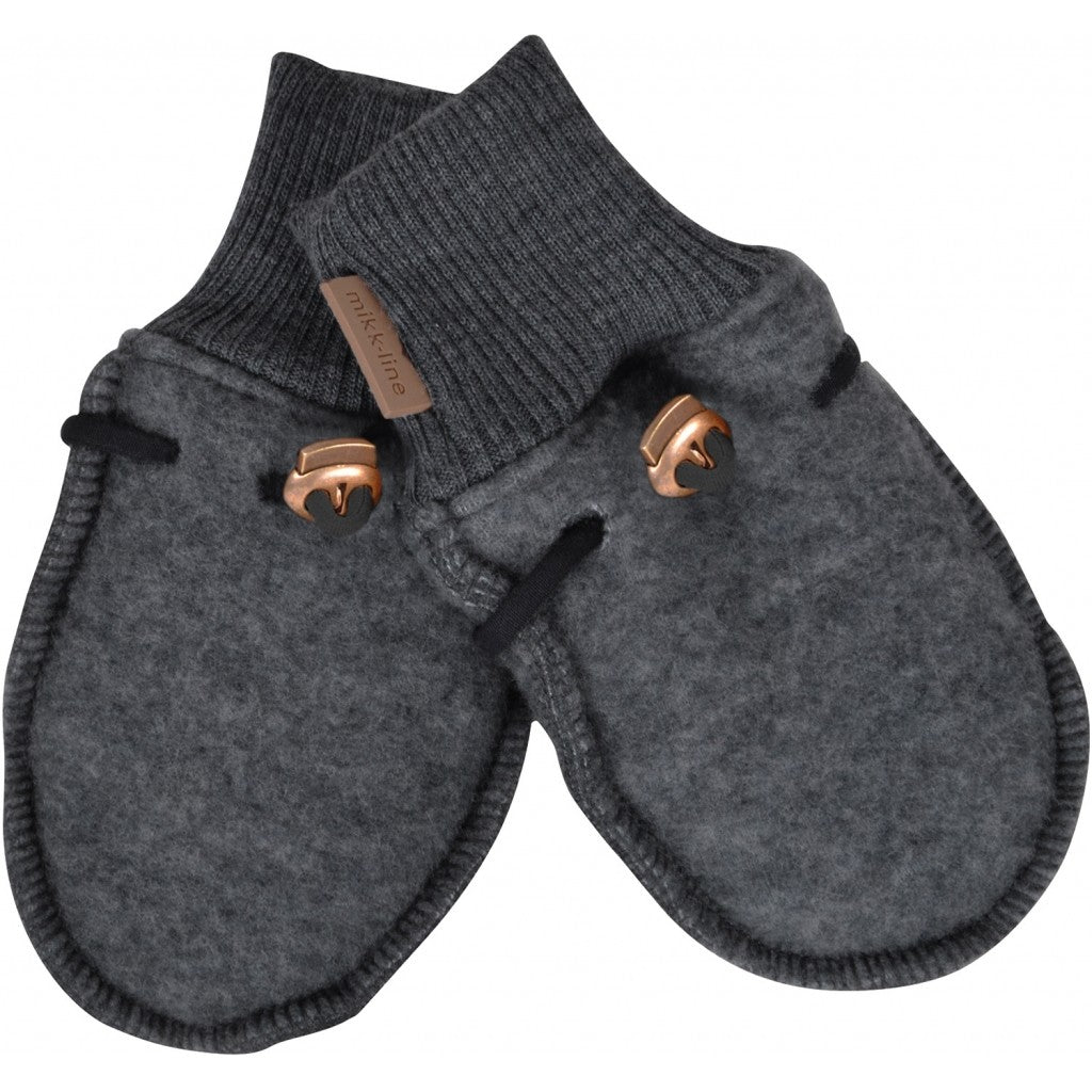 Mănuși Mikk-line din fleece lână merinos - Anthracite Melange