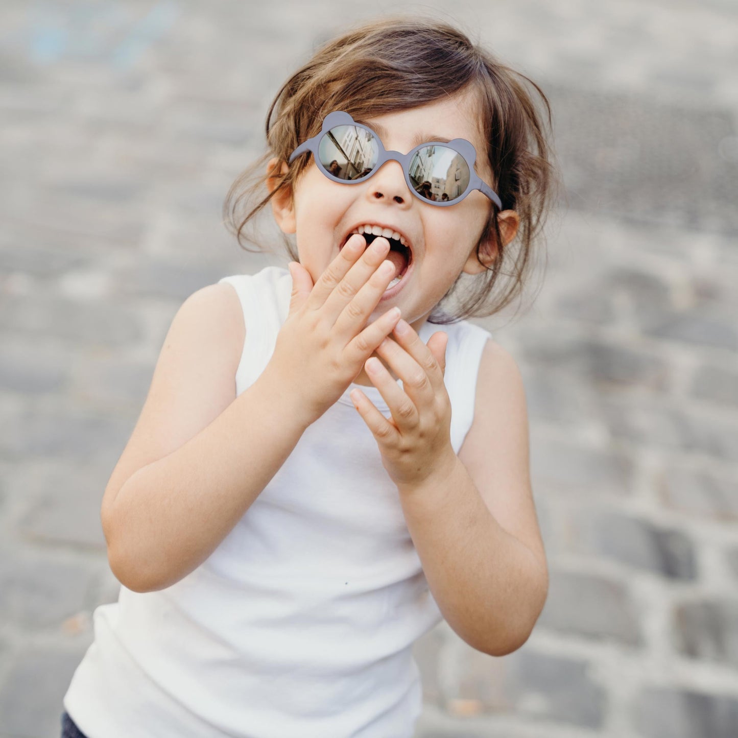 Ochelari de soare Ki ET LA, 1-2 ani - Ourson Silver Blue