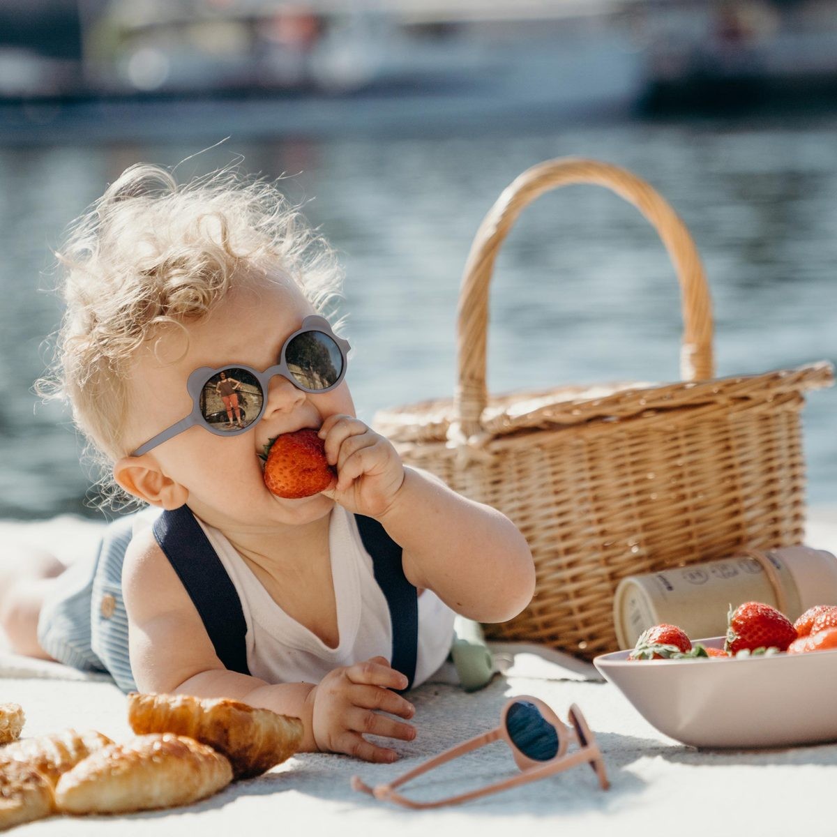 Ochelari de soare Ki ET LA, 1-2 ani - Ourson Silver Blue