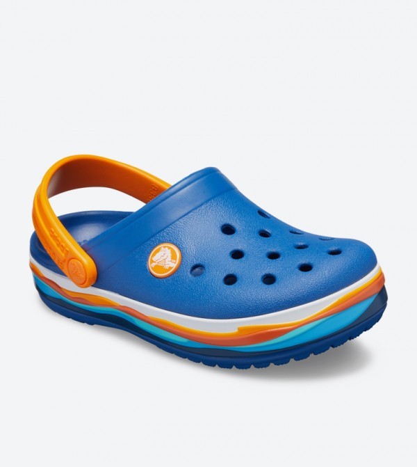 Slapi Crocs (Kids' Wavy Band™ Clog) - Blue Jean