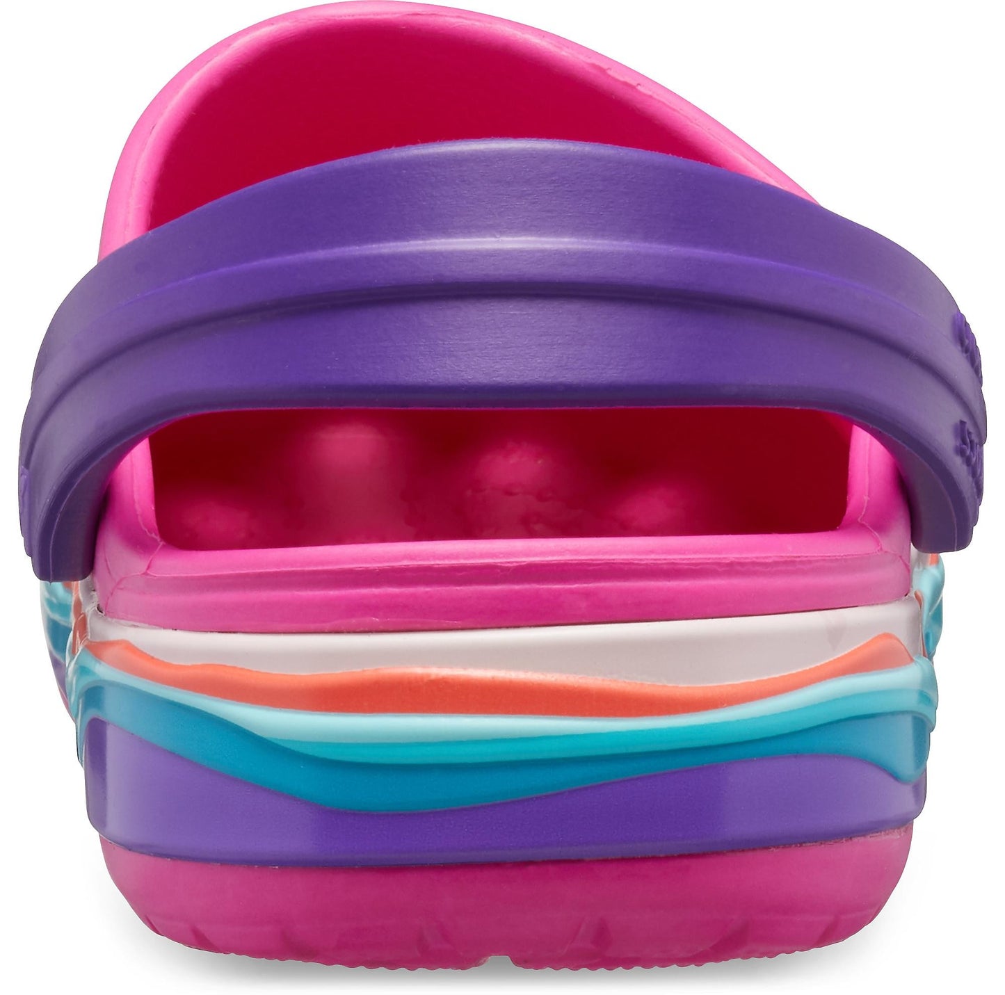 Slapi Crocs (Kids' Wavy Band™ Clog) - Neon Magenta