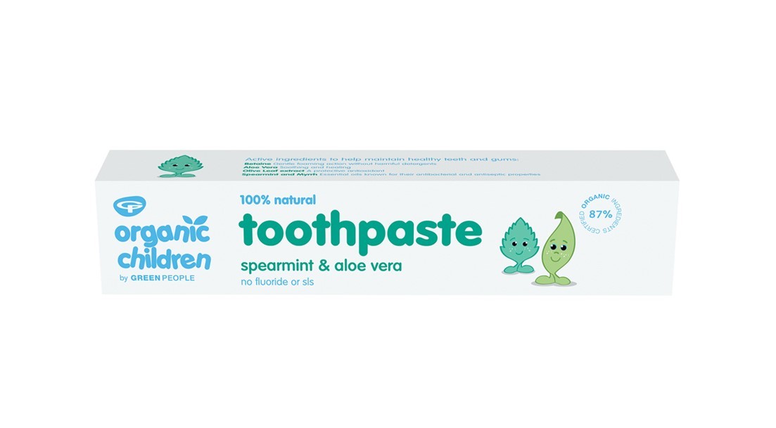 Pasta de dinti cu menta si aloe vera organica, pt. copii - Green People