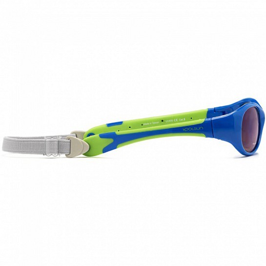 Ochelari de soare pentru copii - Koolsun Flex - Blue Lime- 3-6 ani