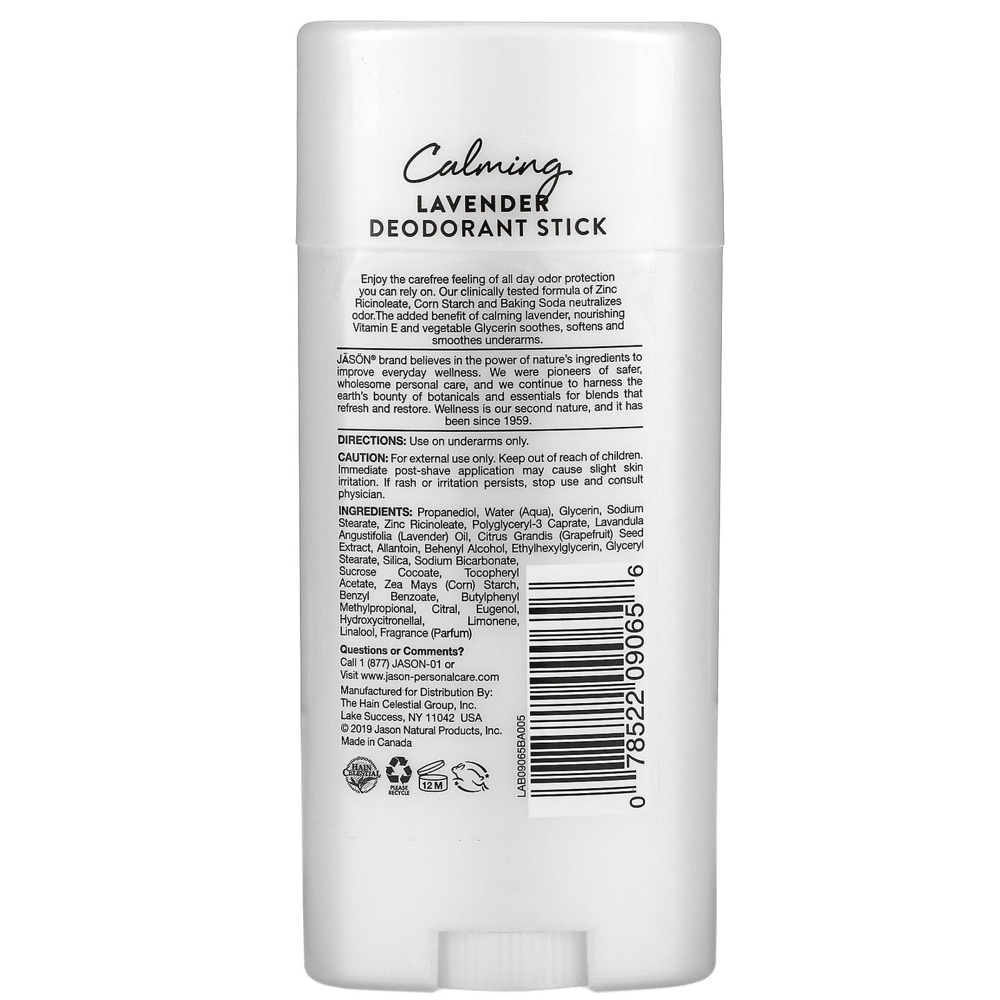 Deodorant stick bio cu levănțică - Jason - 71g