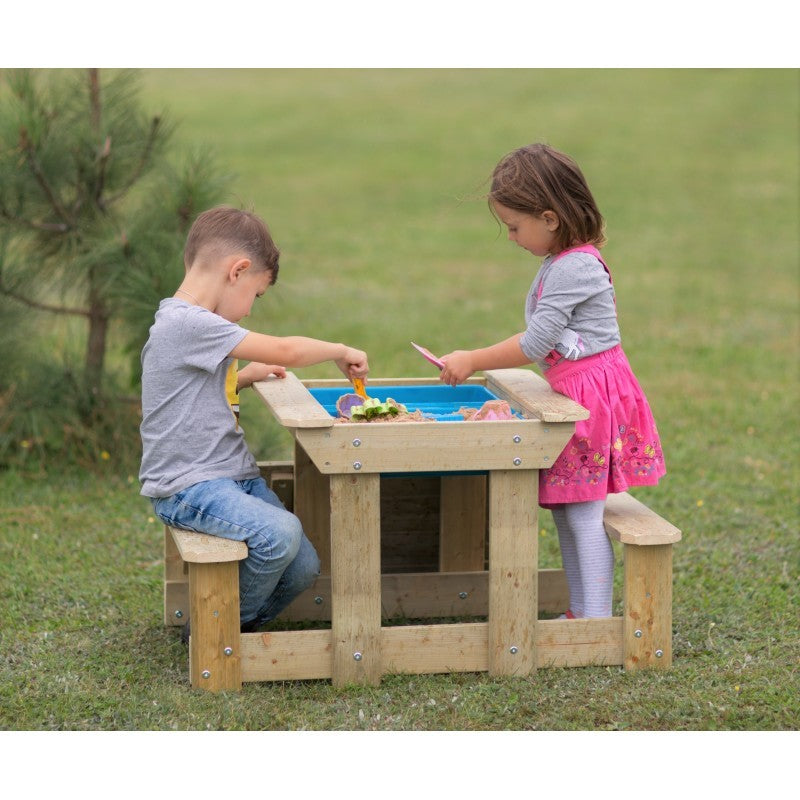 Masă de picnic senzorială cu băncute și loc pentru nisip și apă (T3), Wendi Toys