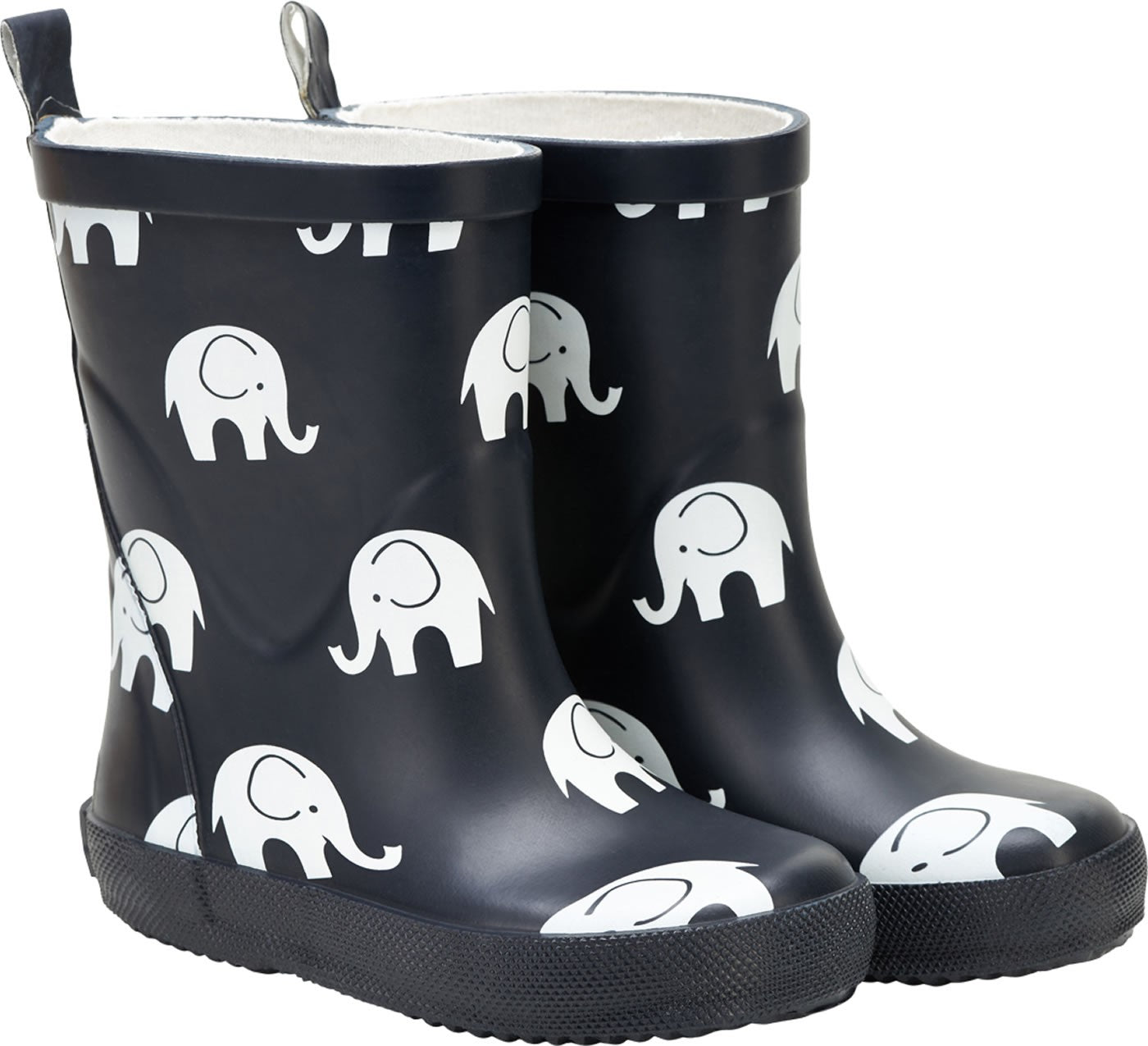 Cizme din cauciuc natural cu imprimeu CeLaVi - Elephants Print - Dark Navy