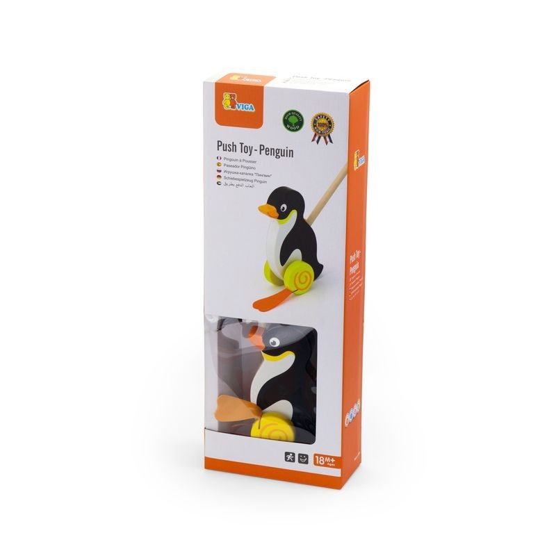 Jucărie de împins Pinguin - Viga