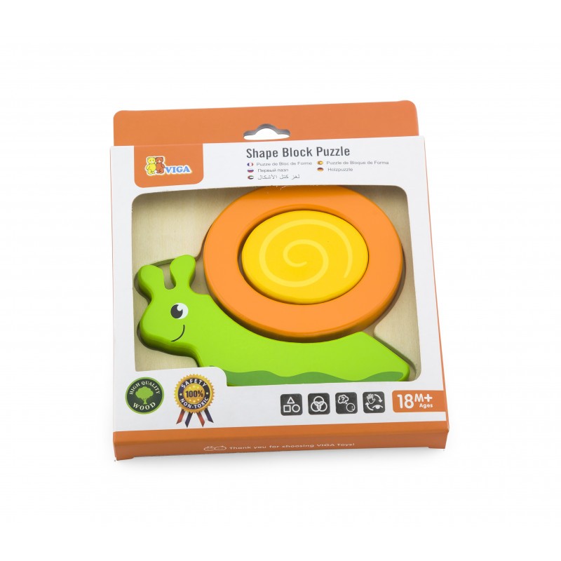 Puzzle din lemn melc - Viga