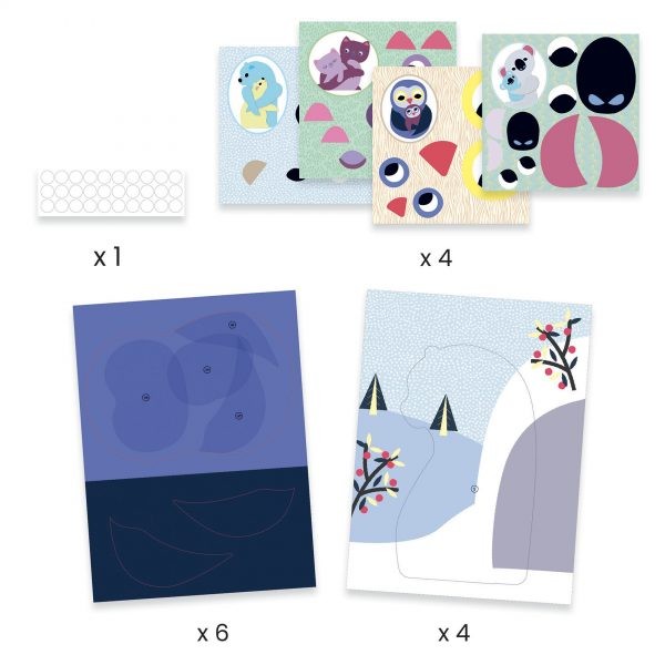 Set creativ colaje Djeco, Imbratisari