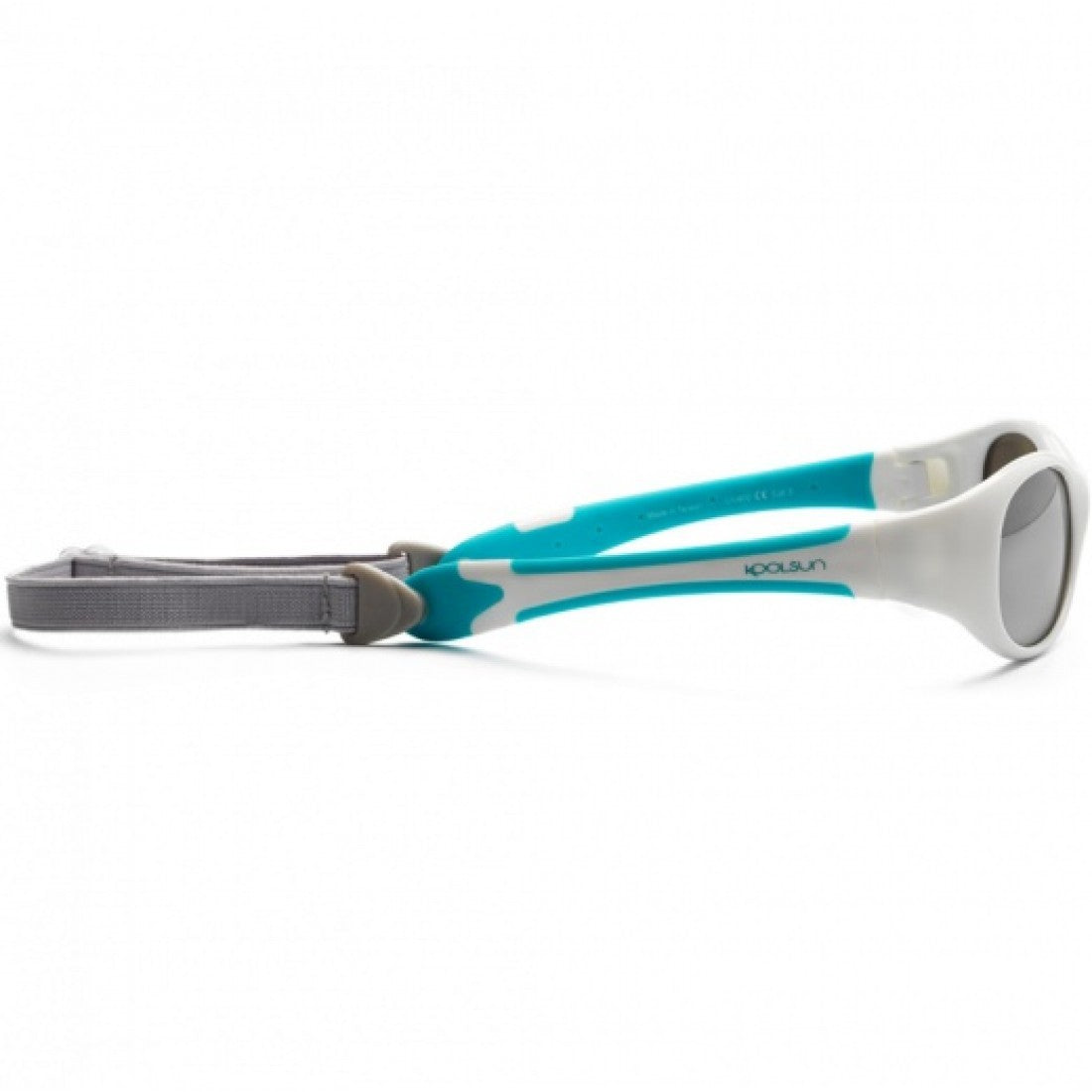 Ochelari de soare pentru copii - Koolsun Flex - White Aqua - 0-3 ani