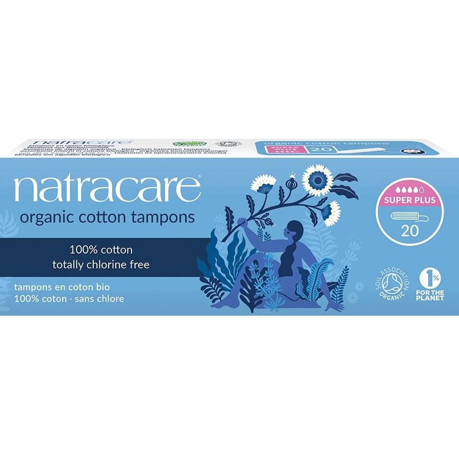 Tampoane interne bio Natracare - Super Plus (4 picaturi), 20 buc