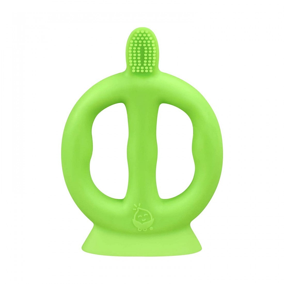 Periuță de dinți cu peri din silicon și mânere - Green Sprouts - Green