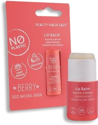 Balsam de buze zero plastic, Berry, Beauty Made Easy, 6 g
