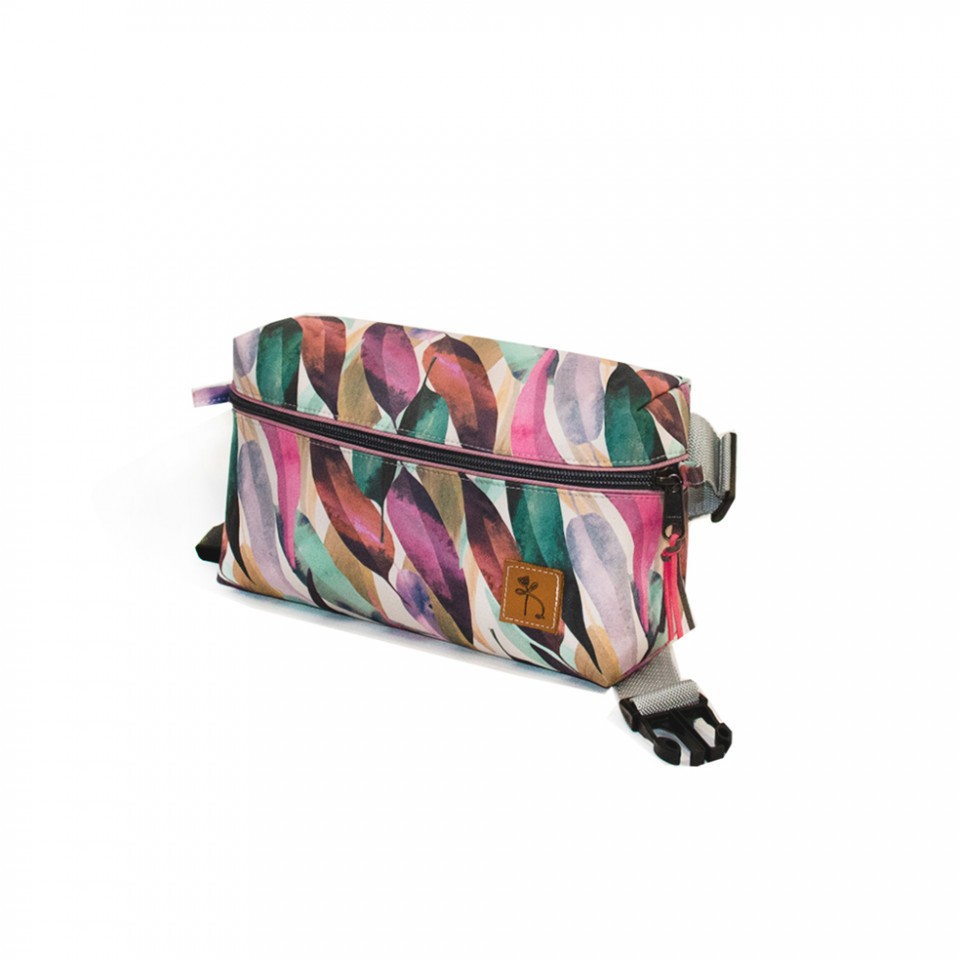 Borsetă maxi frunze pastelate - Delikates Accessories