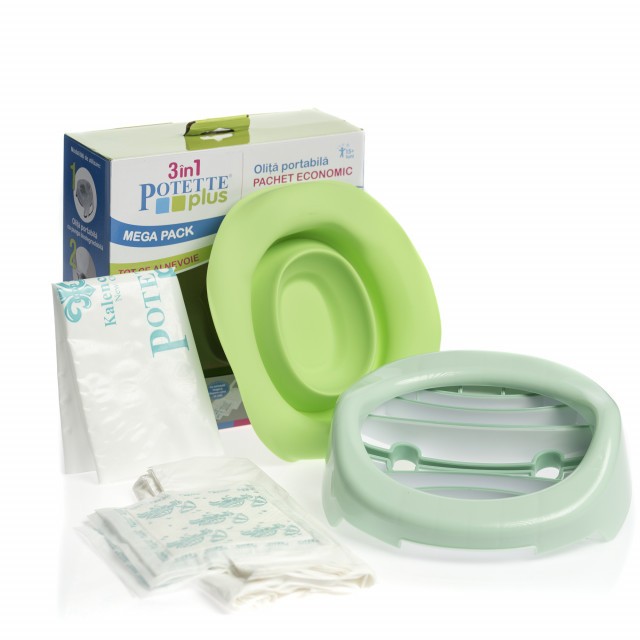 Potette Plus - Pachet economic verde cu alb