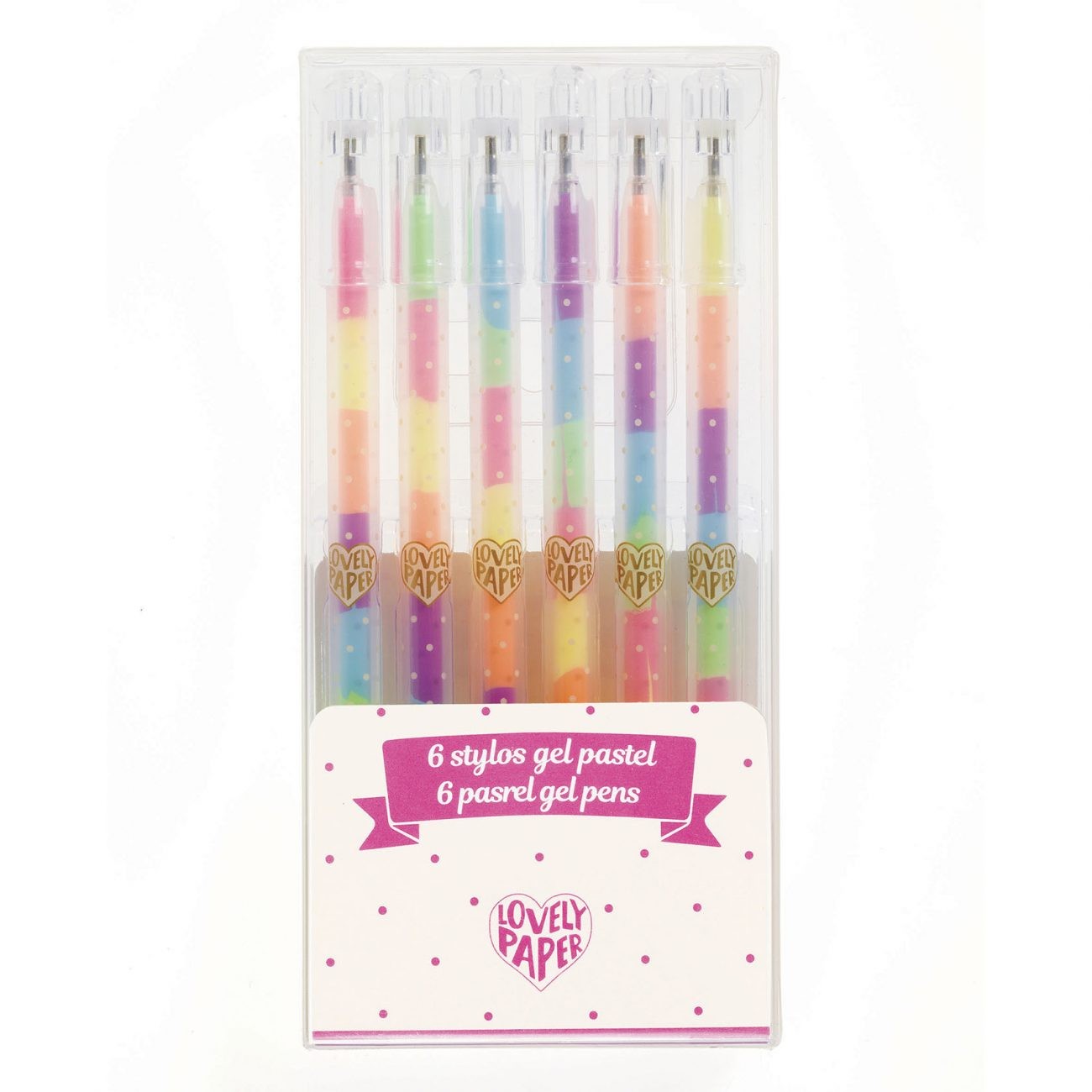 Set fluo roll-gel Djeco, 6 culori combinate