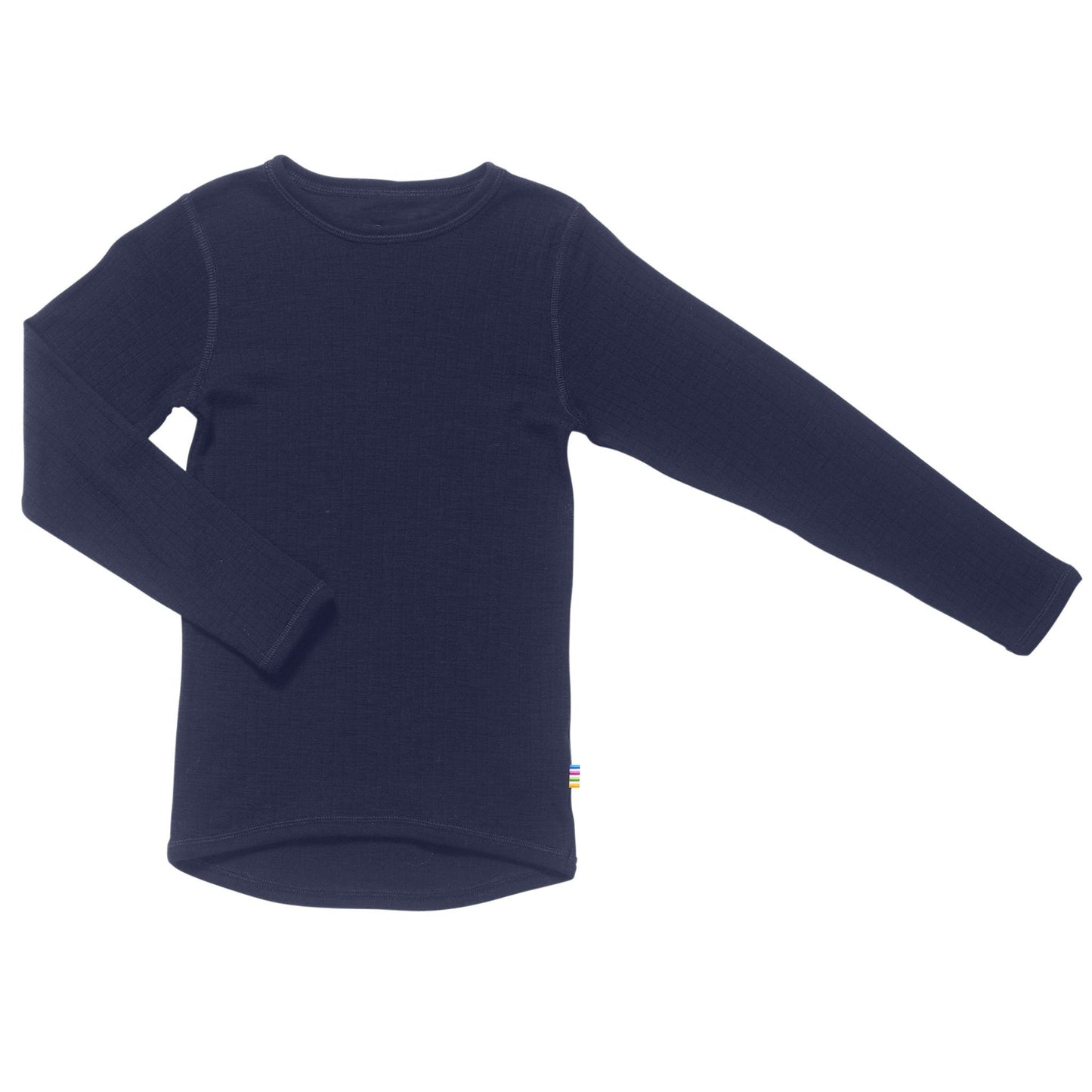 Joha - Bluză basic din lână merinos Rib - Navy