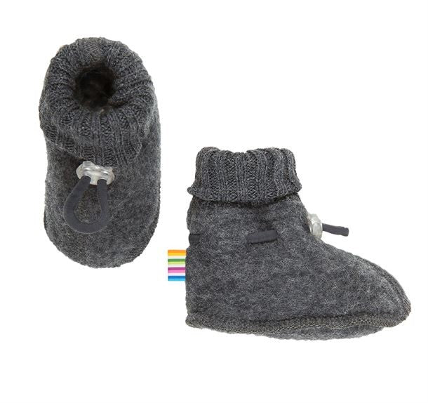 Joha - Botoșei din lână merinos tip fleece - Grey Melange