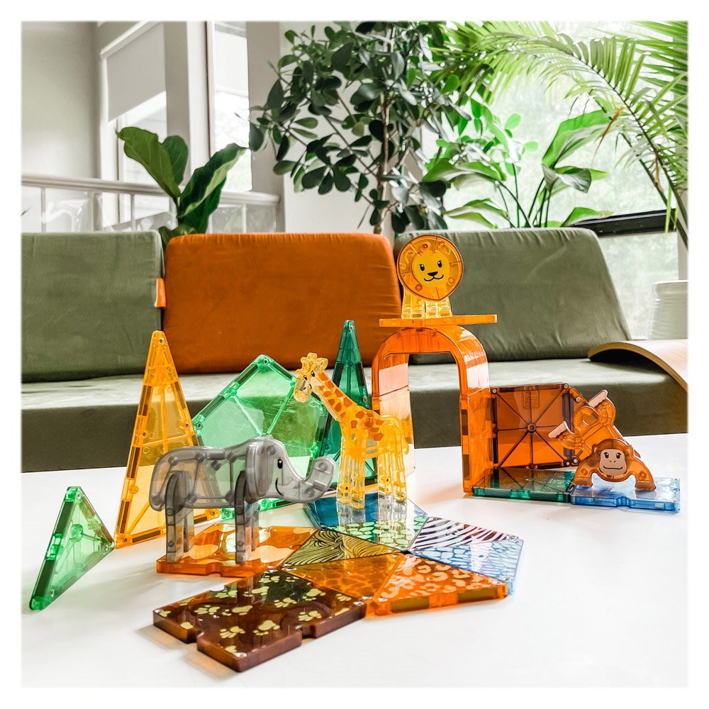 Magna-Tiles Safari Animals, set magnetic