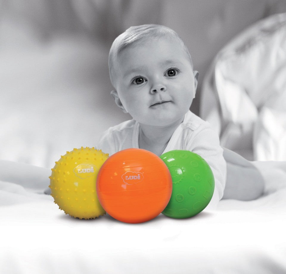 Set de 3 mingi senzoriale, Ludi