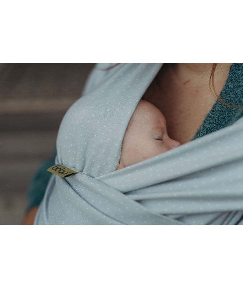 Wrap Elastic Pentru Purtarea Bebelușilor Boba Pearl Blue Dot