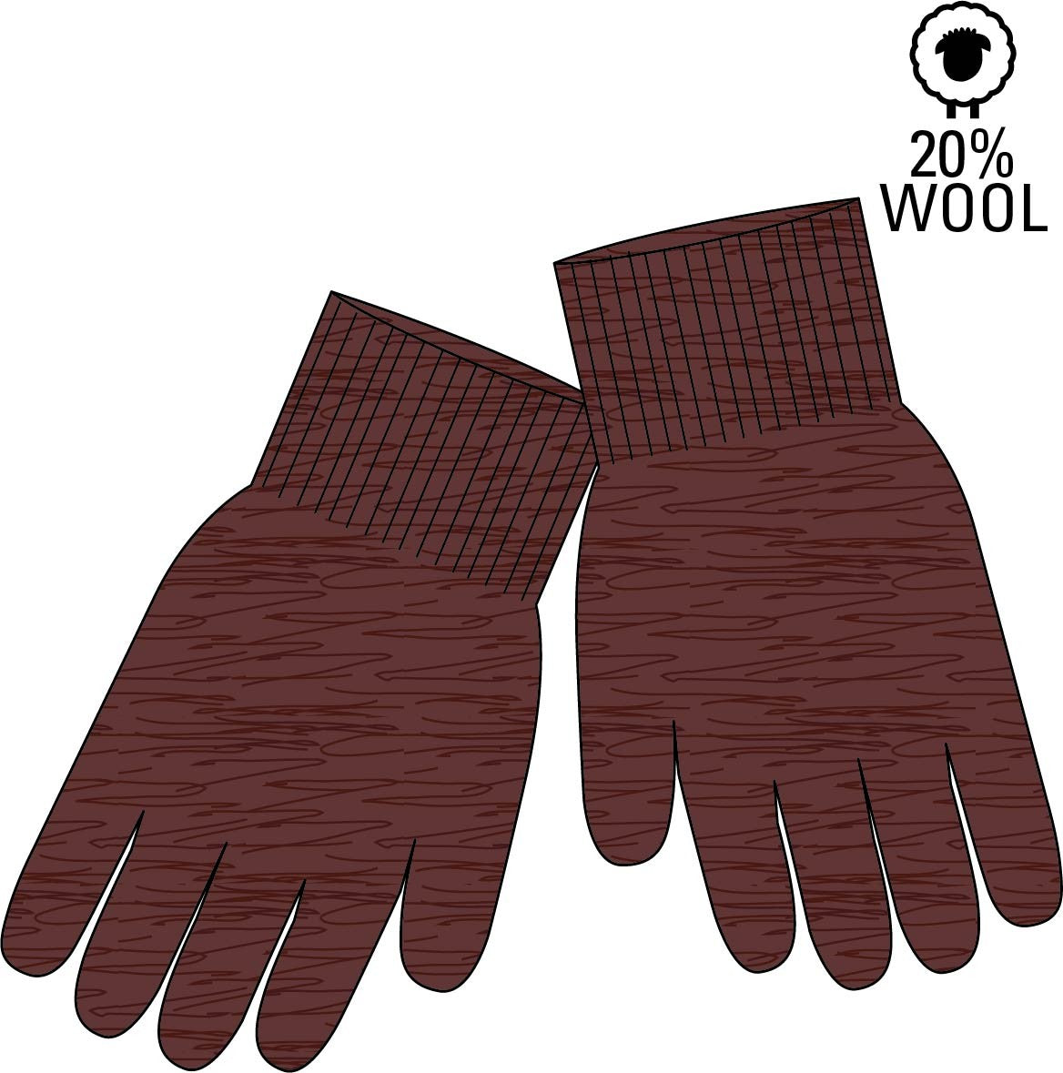 Mănuși tricotate cu lână Magic Gloves Mikk-line - Andorra