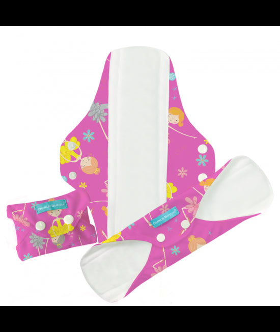 Set 3 Absorbante Intime Feminine Lavabile Charlie Banana Cotton Bliss - Super (De Noapte)