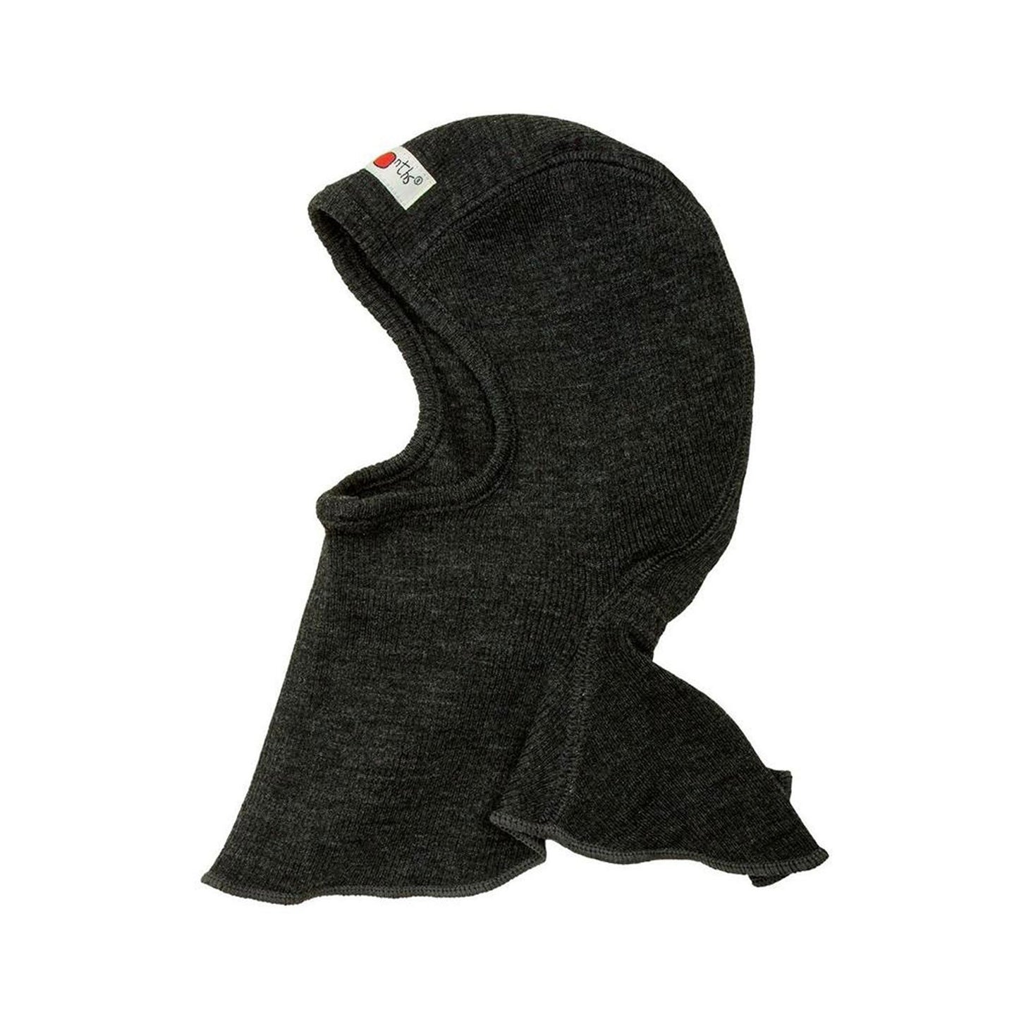 Cagulă ManyMonths din lână merinos - Foggy Black