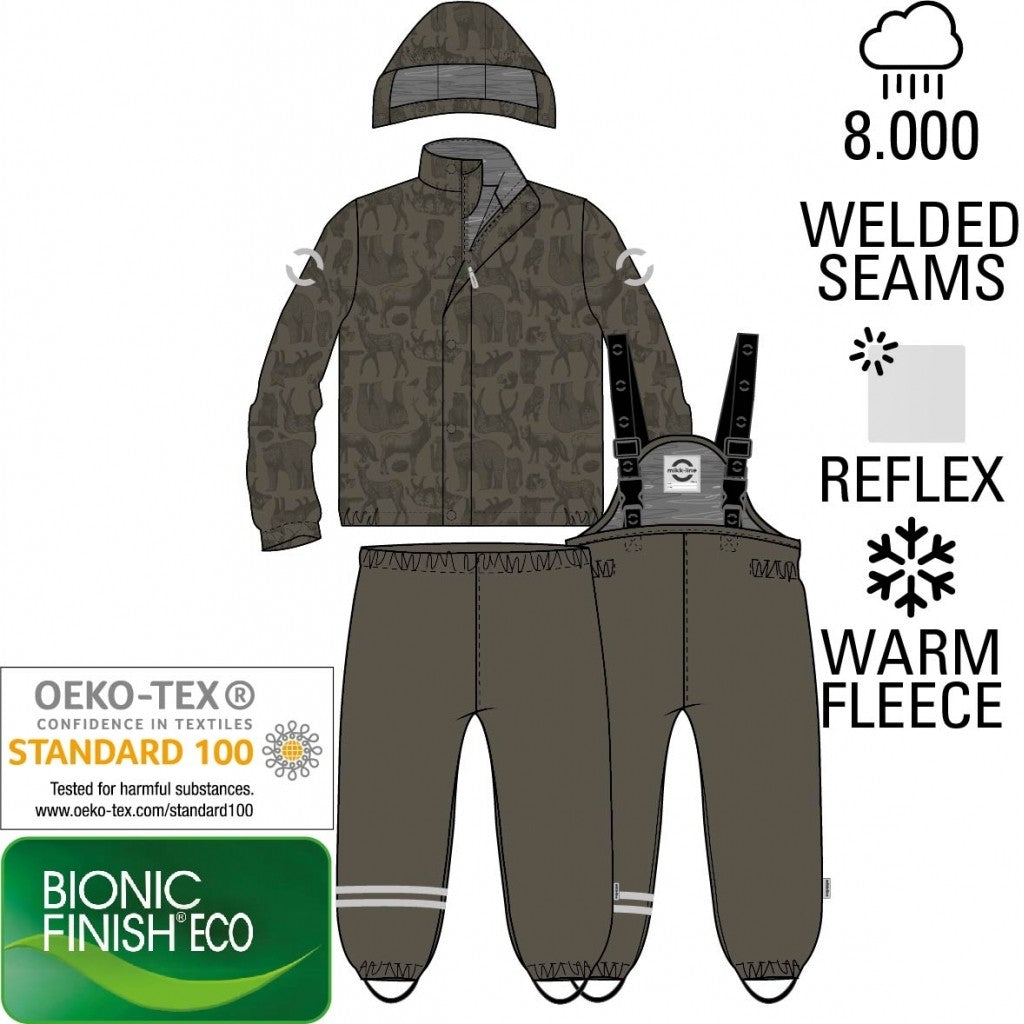 Set de ploaie căptușit cu fleece Mikk-line - Tamac