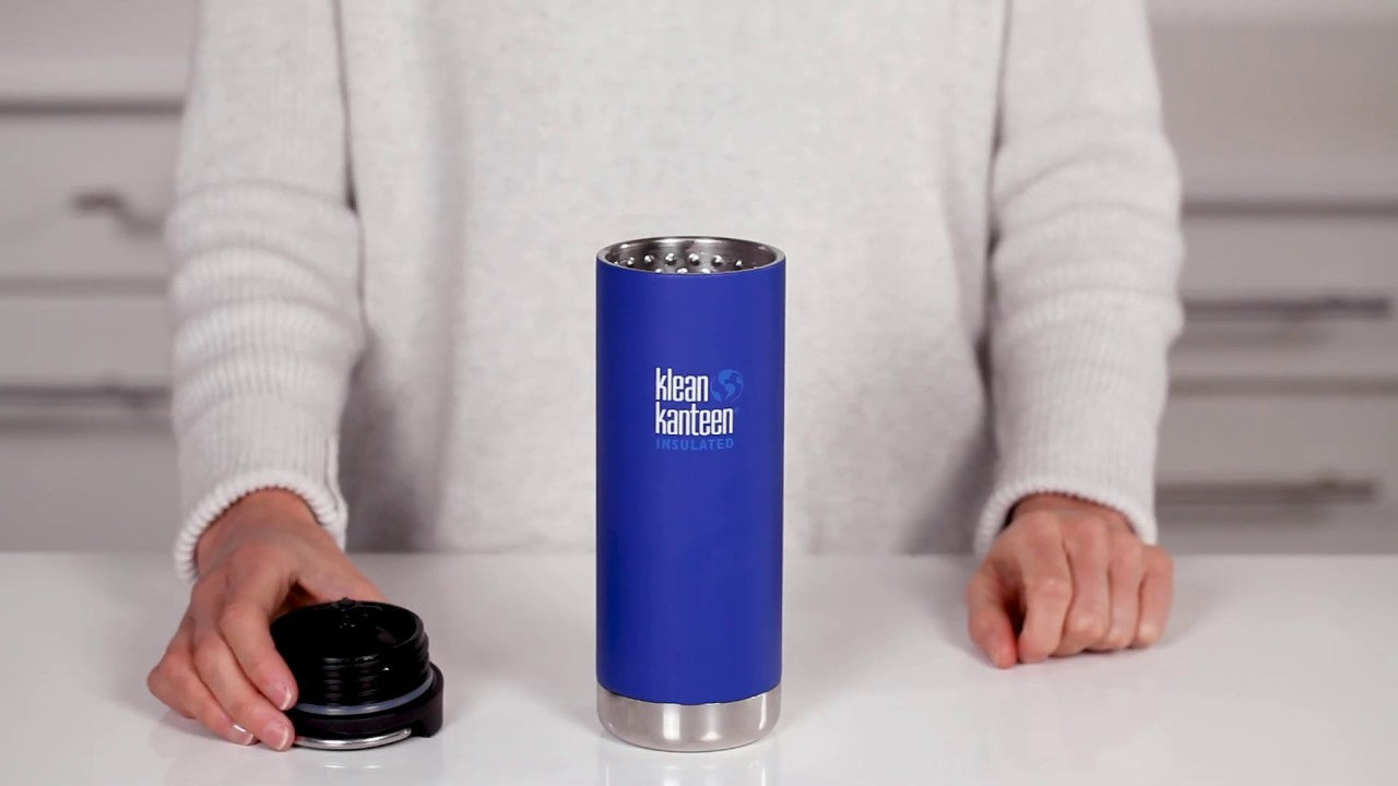 Cana termoizolanta 592 ml cu capac Wide Cafe Cap - Klean Kanteen - TKWide Deep Surf