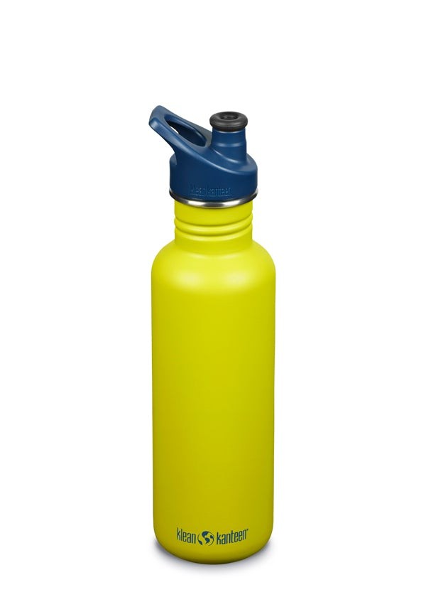 Recipient din otel inoxidabil 800 ml cu capac sport - Klean Kanteen - Classic Green Apple