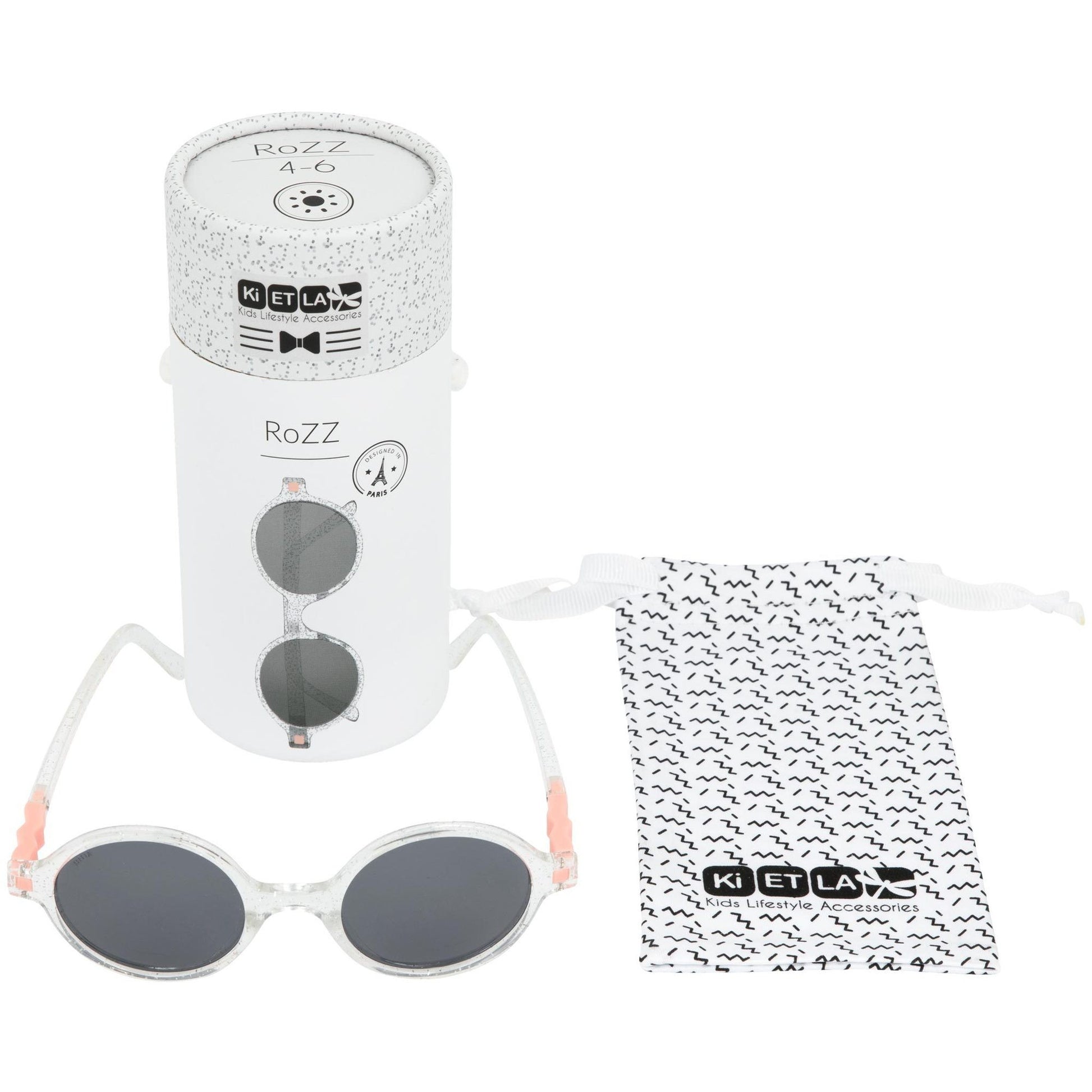 Ochelari de soare Ki ET LA, 6-9 ani - Round Glitter