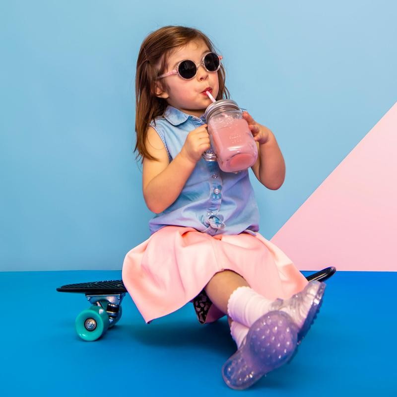 Ochelari de soare Ki ET LA, 6-9 ani - Round Glitter