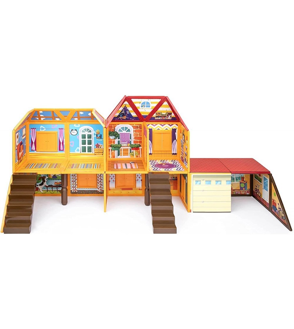 Set Playmags căsuță de joacă - 48 piese magnetice de construcție
