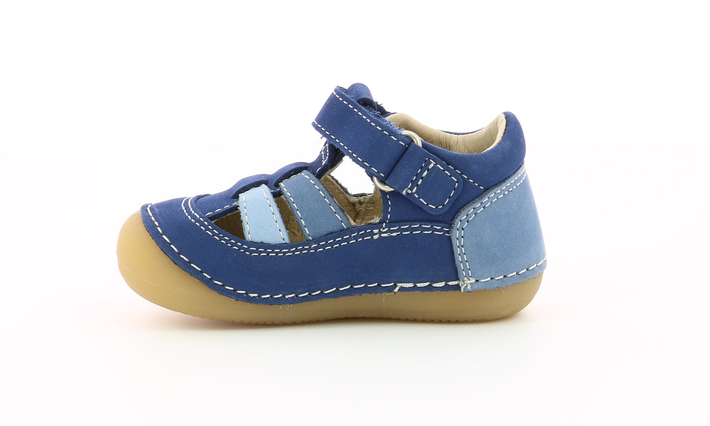 Pantofi T-strap Kickers - Sushi Bleu Tricolore