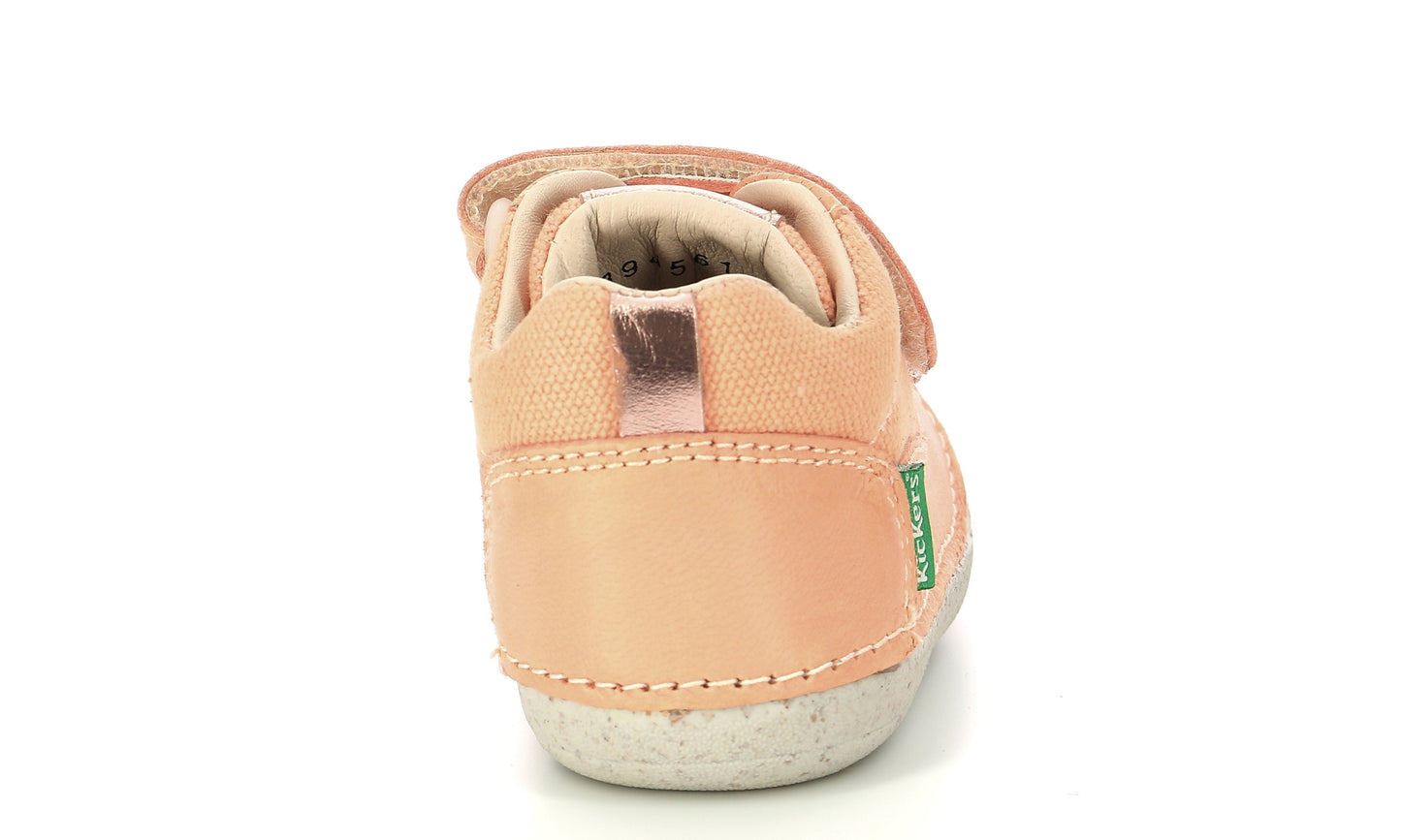 Ghete din piele cu velcro Kickers - Sostankro Orange Clair